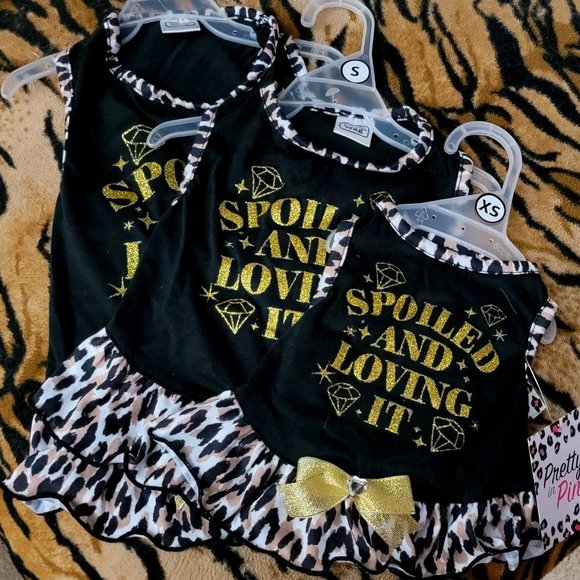 Pet Dress Dog or Cat Spoiled xs sm med ea. New w/ Tag!